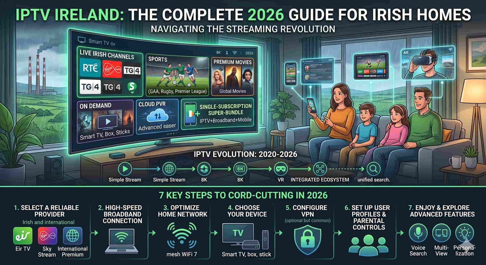 IPTV Ireland 2026 - guide to channels, sport and devices for Irish homes