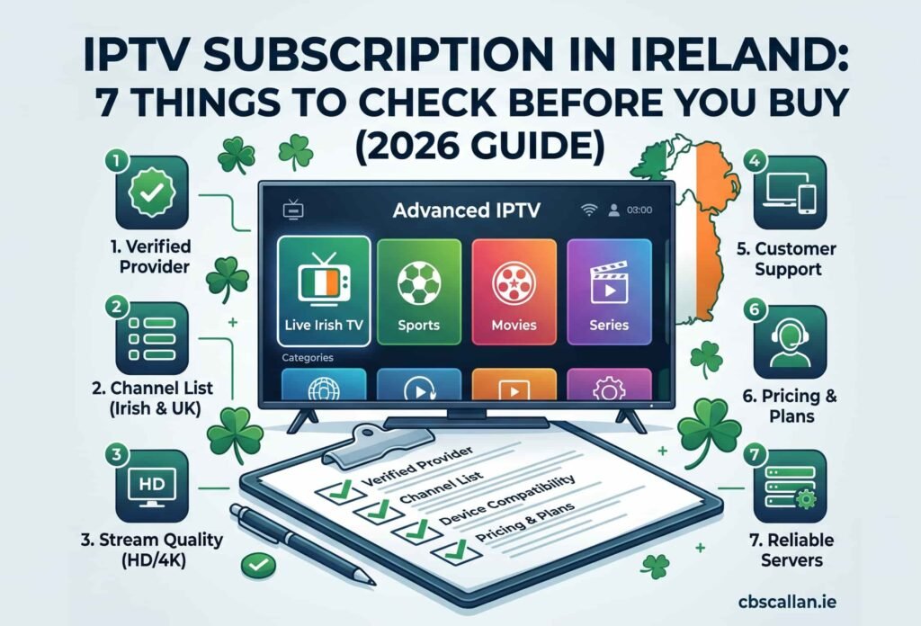 IPTV subscription Ireland - 7 things to check before you buy guide